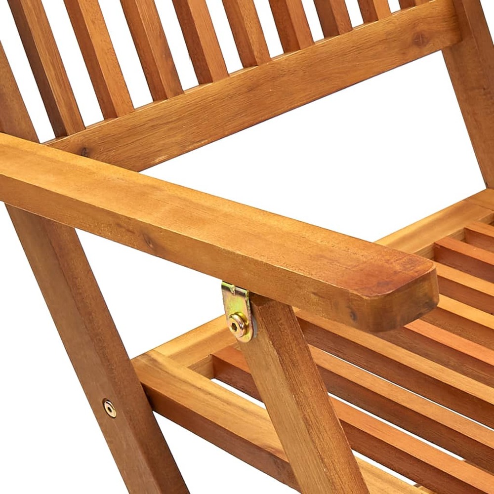 Chaises pliables d'extérieur 4 pcs bois d'acacia solide