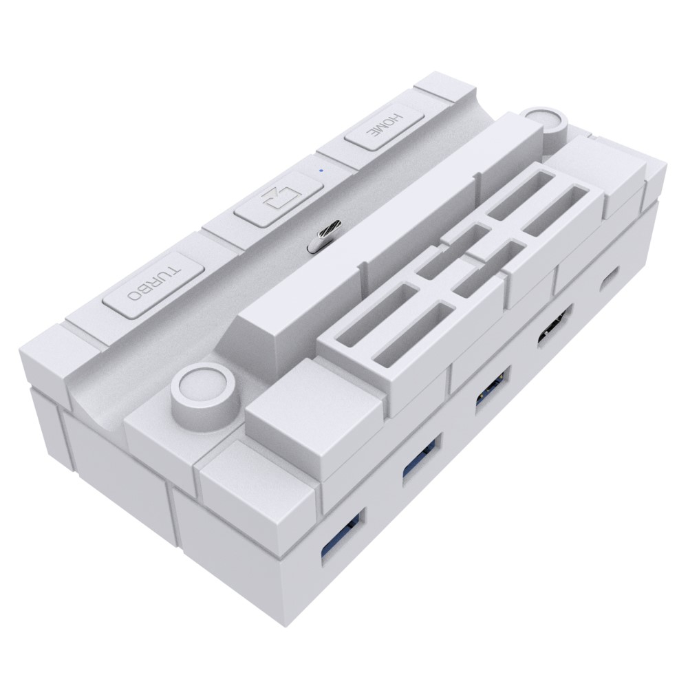 Ladegerät Dockingstation Charging Dock mit Spiele Halterung und HDMI / USB C / 3x USB / 4x NGC Controller Anschluss für Nintendo Switch / OLED - Weiss