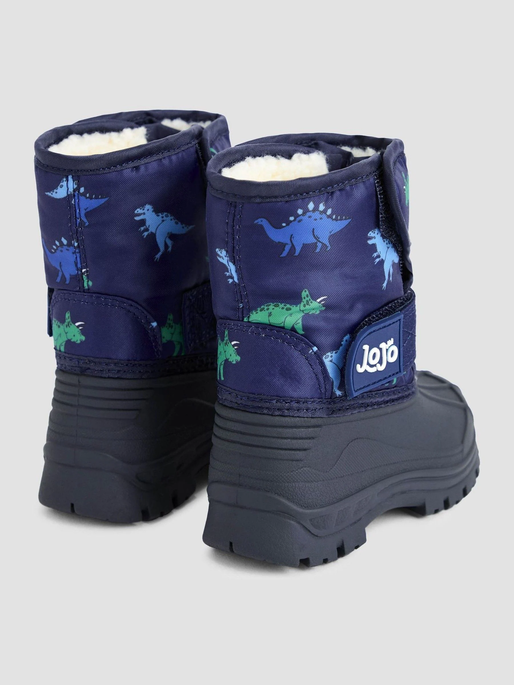 Marineblauw met dinosaurus - JoJo Maman Bébé - Behaaglijke sneeuwlaarzen