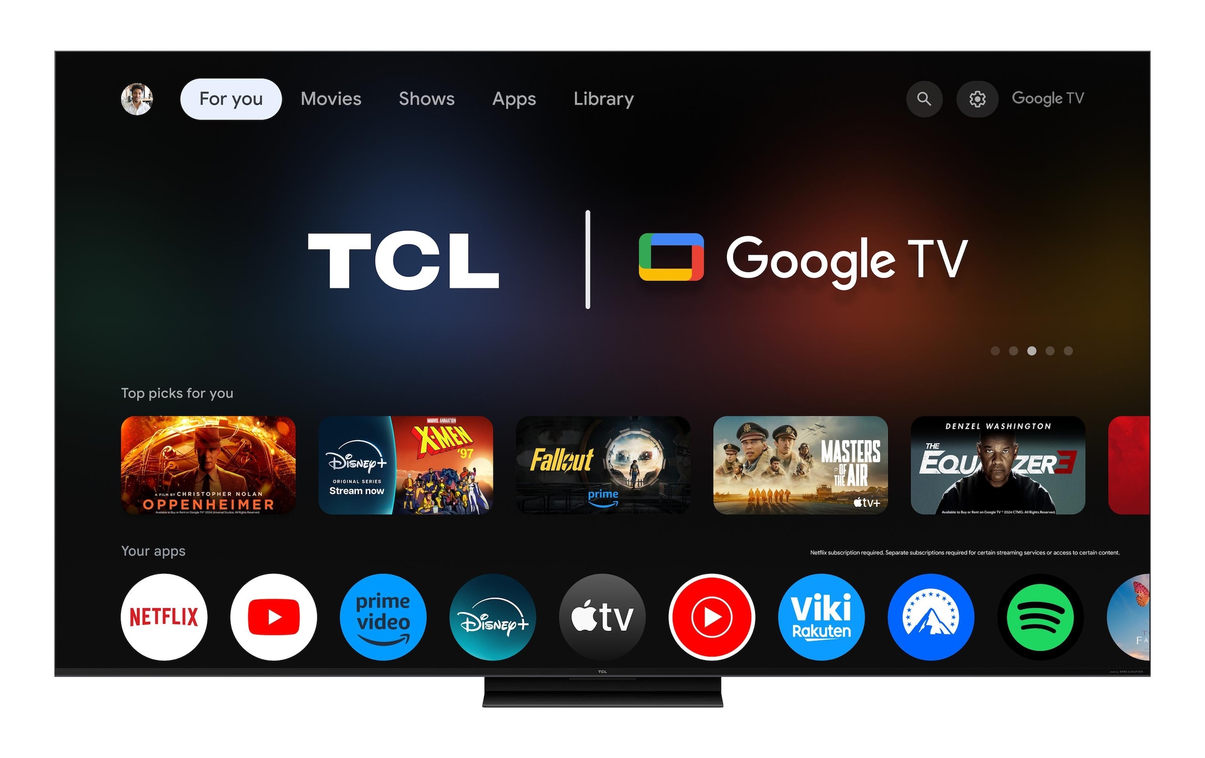 TCL QLED-Fernseher »85C7K« 216 cm/85 ″ Smart-TV