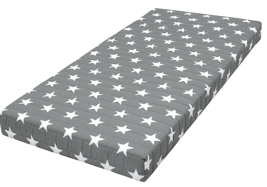 Bonellfederkern-Matratze Star Grau mit Sternen 90 x 200 cm