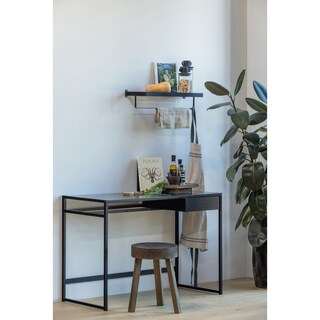 Schreibtisch TEUN 110 x 76 cm schwarz