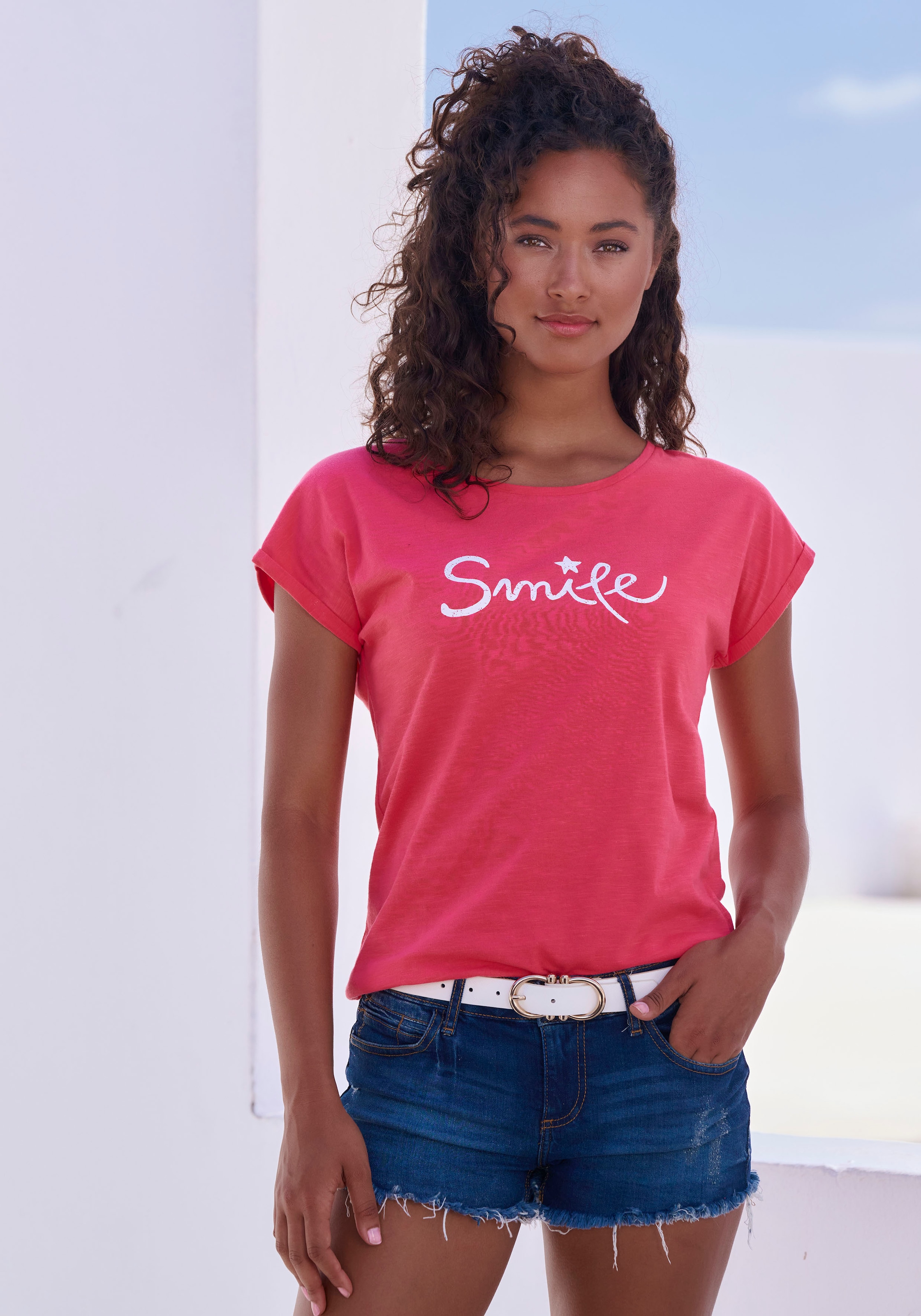 Beachtime T-Shirt »mit Frontdruck 
