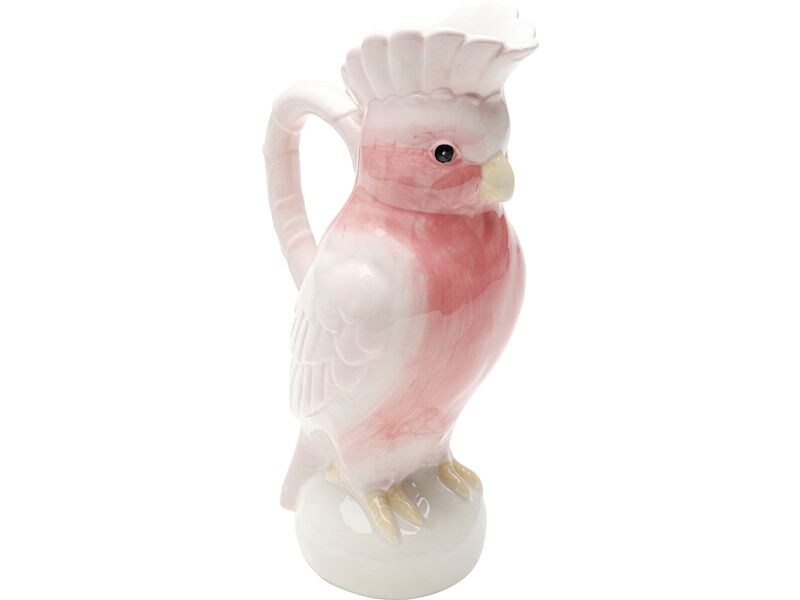 Kare Karaffe Exotic Bird 30 cm, 1 l, Rosa/Weiss Exotische Karaffe