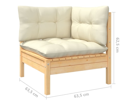 LES TENDANCES - Salon extérieur Salon de jardin-crème-11 places-63.5x63.5x62.5-358118