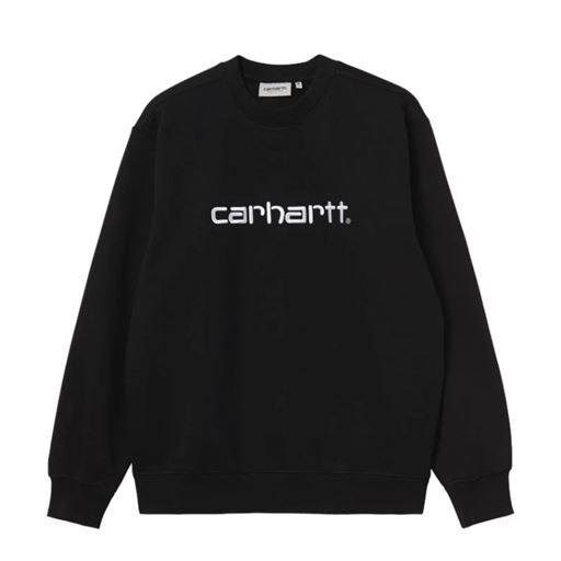 Carhartt WIP Logo Sweatshirt, Black/White, XL