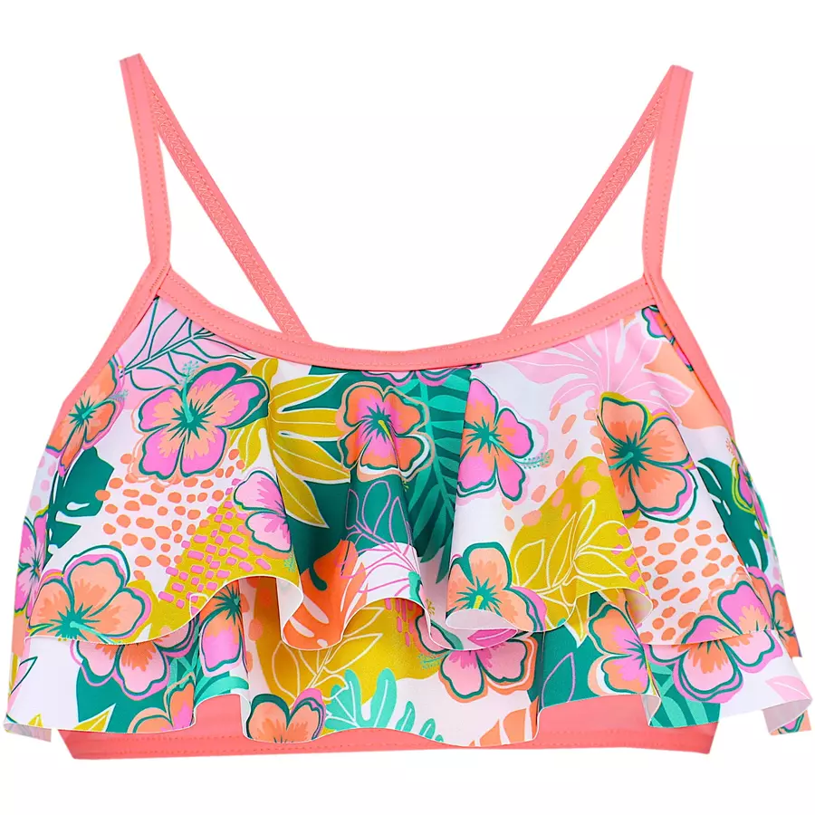 Aquarti Mädchen Bikini Set Zweiteilig Bikinislip Bustier rosagelb