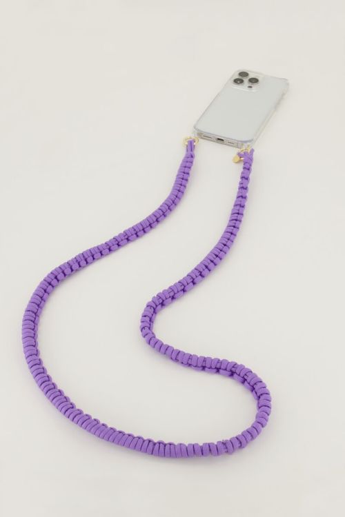 Paars gevlochten telefoonkoord