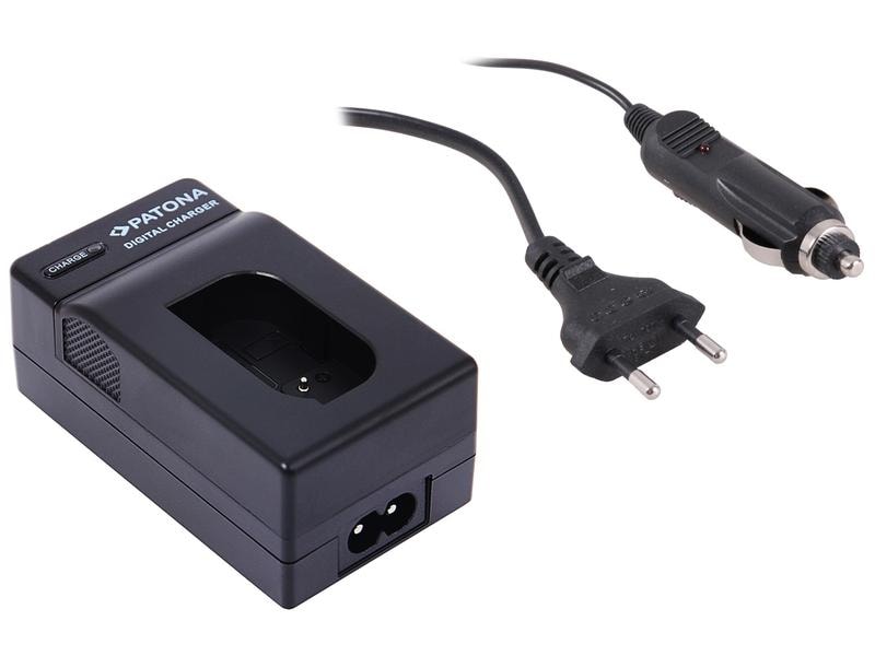 Patona Ladegerät 2in1 – Panasonic DMW-BLK22 Akku-Ladegerät mit Strom- und 12-V-Stecker