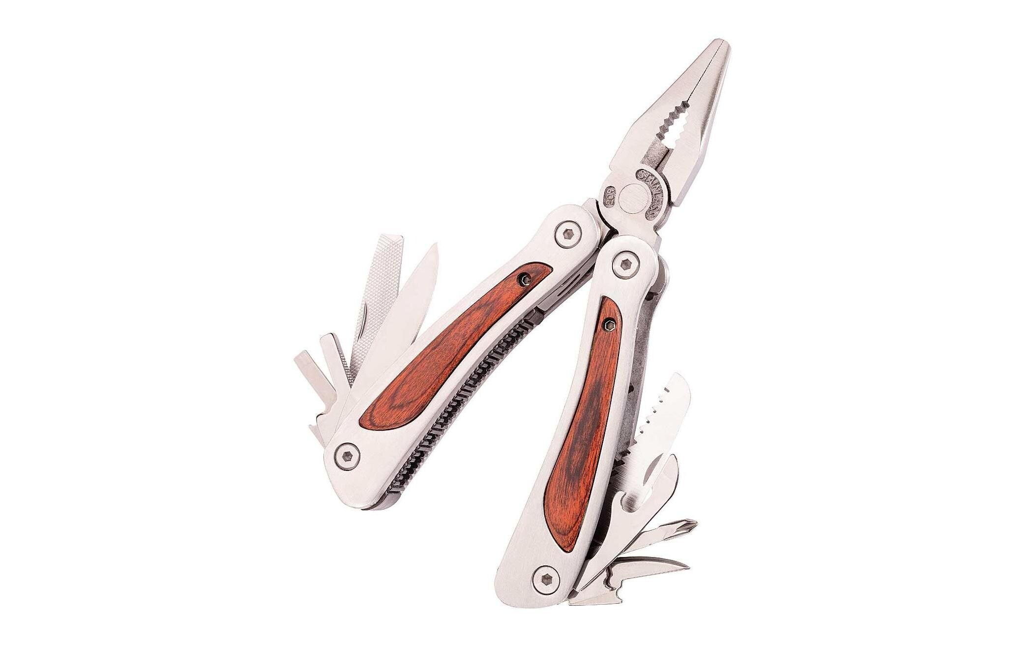 Multi-Tool mit HolzeinlageMultifunktionswerkzeug