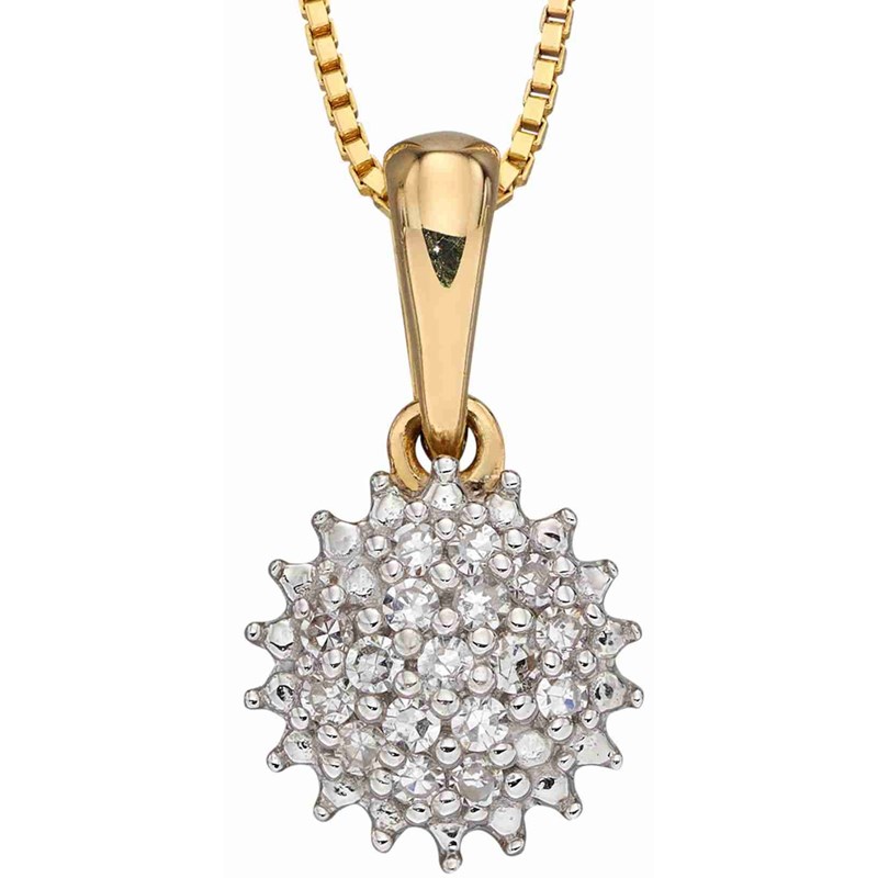 Collier diament en or 375/1000