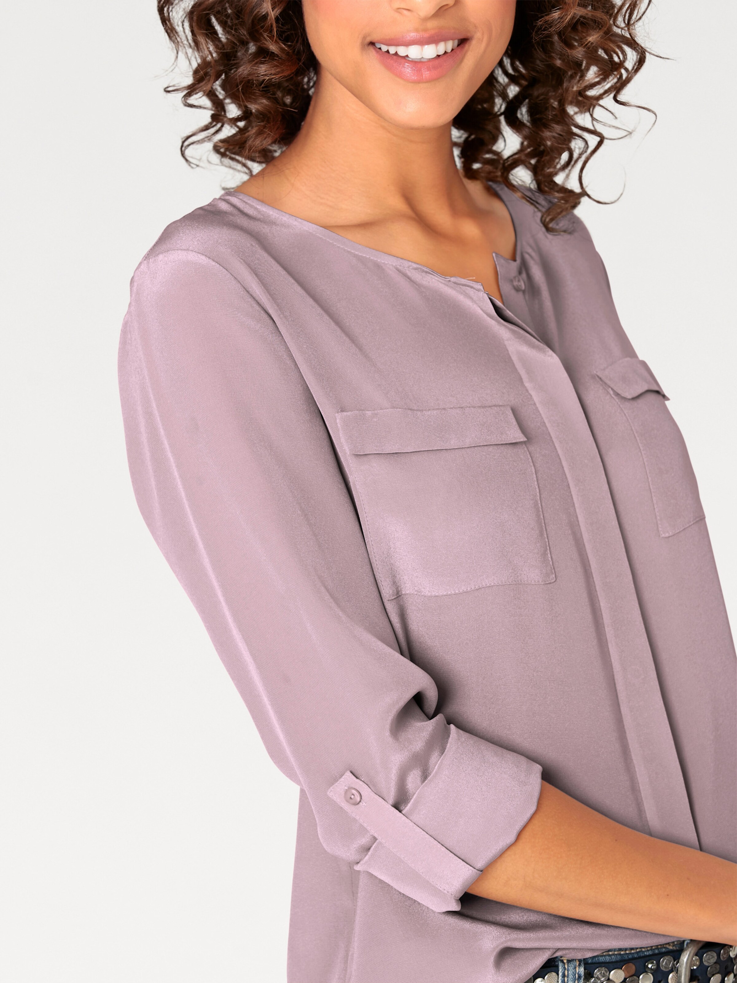 heine Seiden-Bluse in mauve
