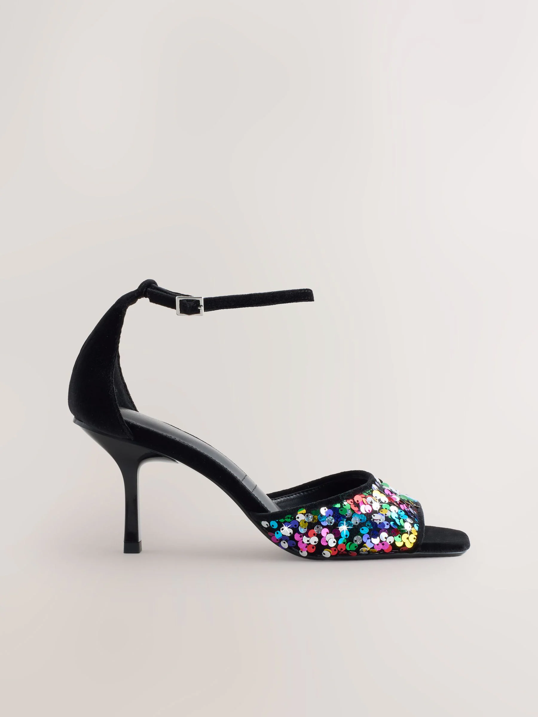 Meerdere kleuren - Forever Comfort Square Toe Multi Sequin Heeled Sandals
