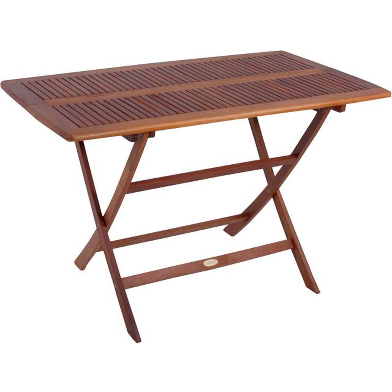 Klapptisch ORLANDO - braun - Massivholz - Ø 50 cm