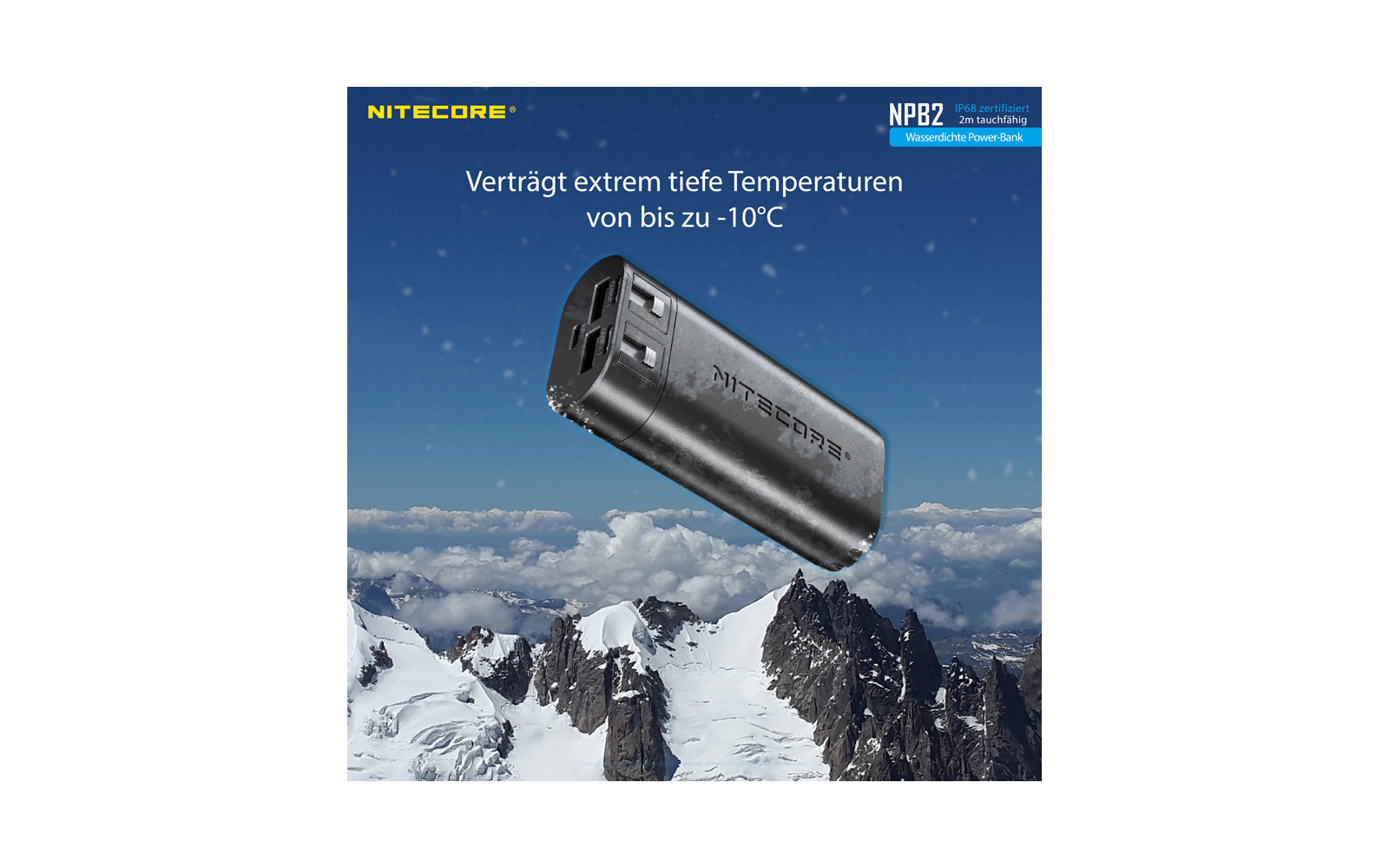 Nitecore Powerbank NBP 2 10000 mAh wasserdicht