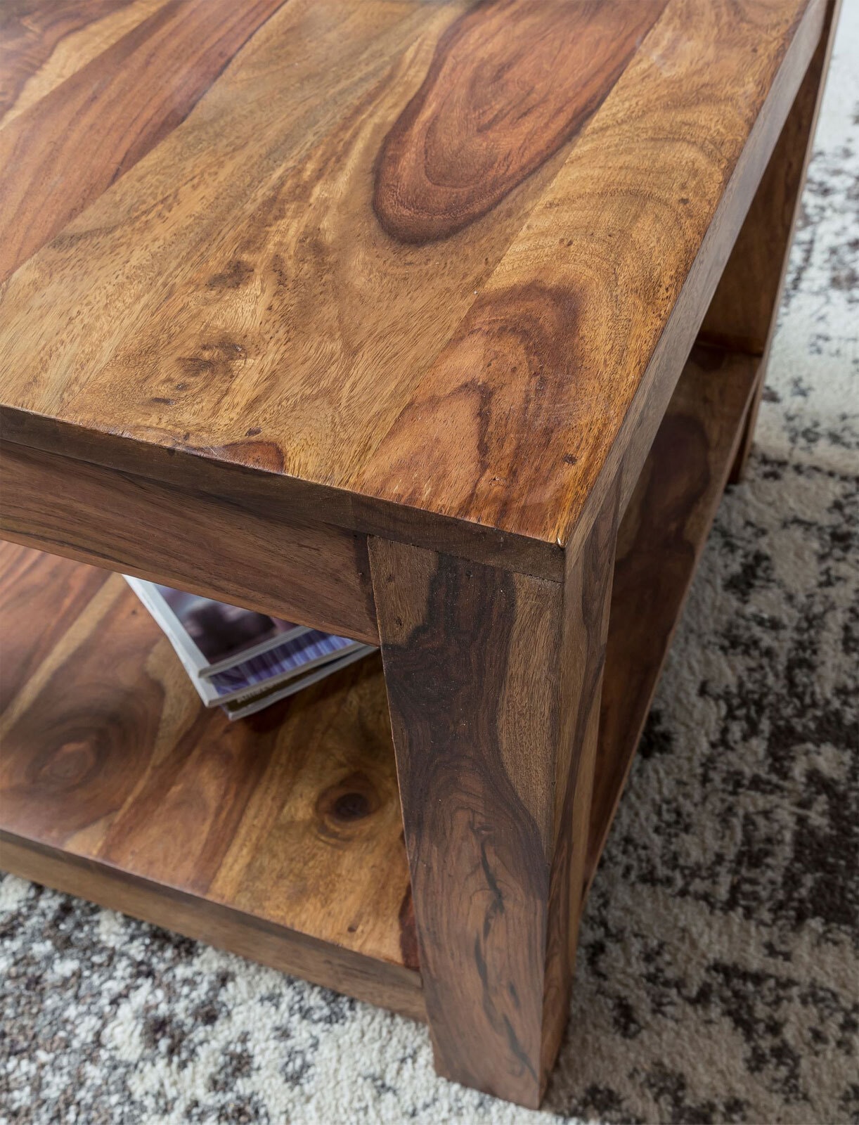 Couchtisch Hees 60x60 Massivholz Sheesham