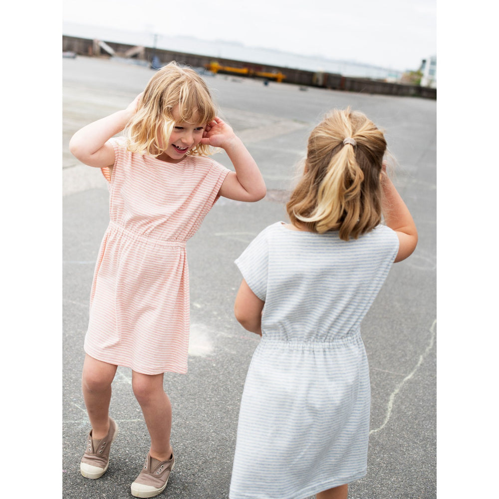 Køb Serendipity Coral/Offwhite Strand Kjole Stripe