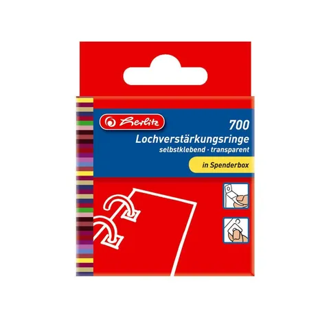 Herlitz Lochverstärker 11mm transparent selbstklebend 700 Stück