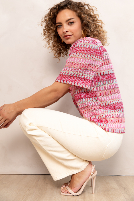 Freebird roze dames t-shirt