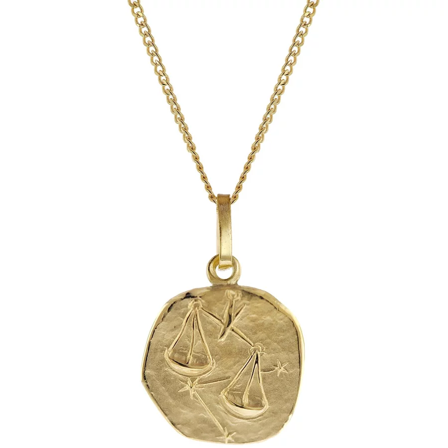 trendor Kinder-Halskette mit Sternzeichen Waage 3338K Gold gold