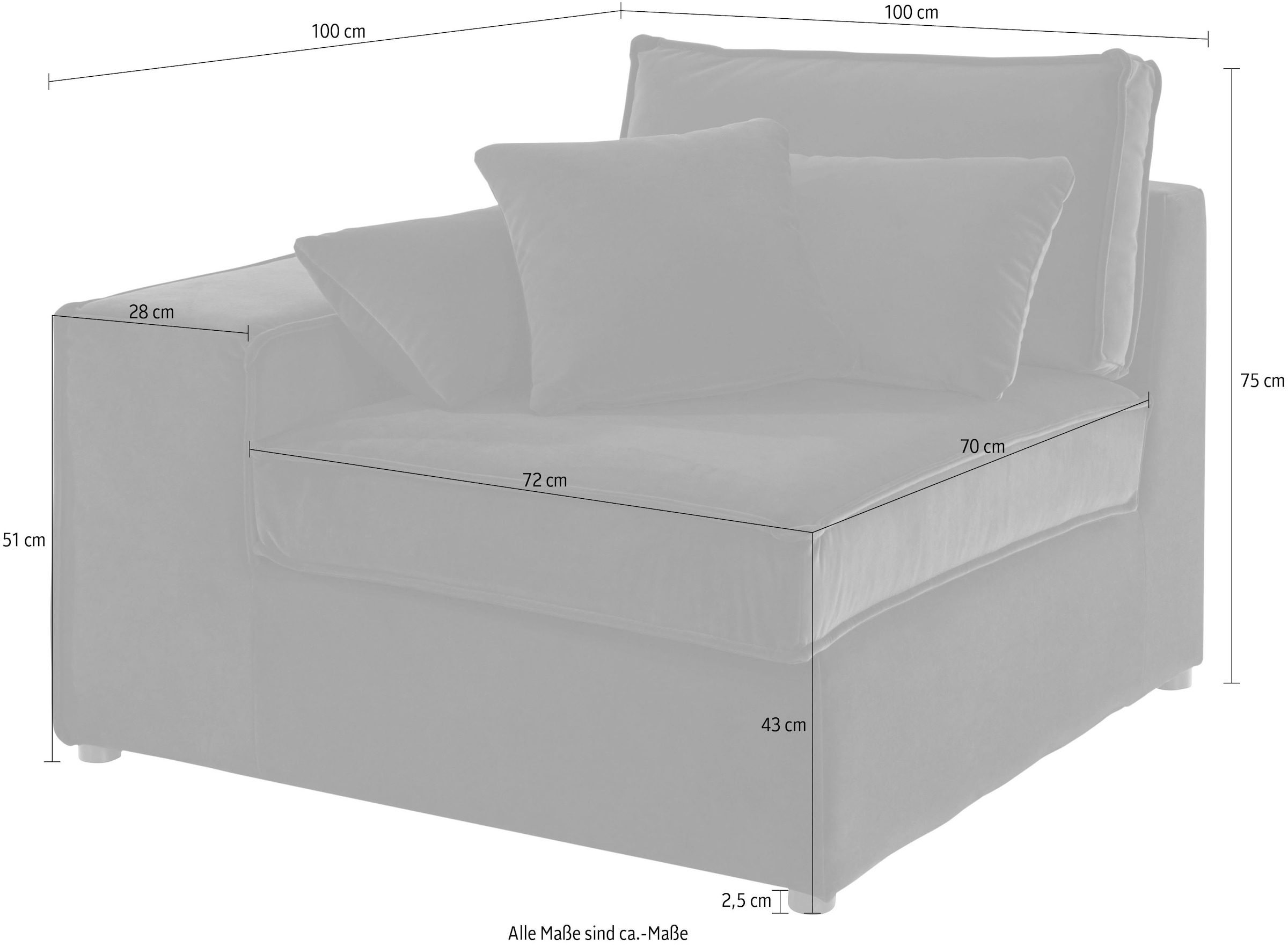 GOODproduct Sofaelement »Florid« als Teil eines Modulsofas, , fester Sitzkomfort, auch in Cord