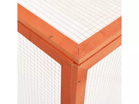 Clapier 124x120x60 cm Bois de sapin massif