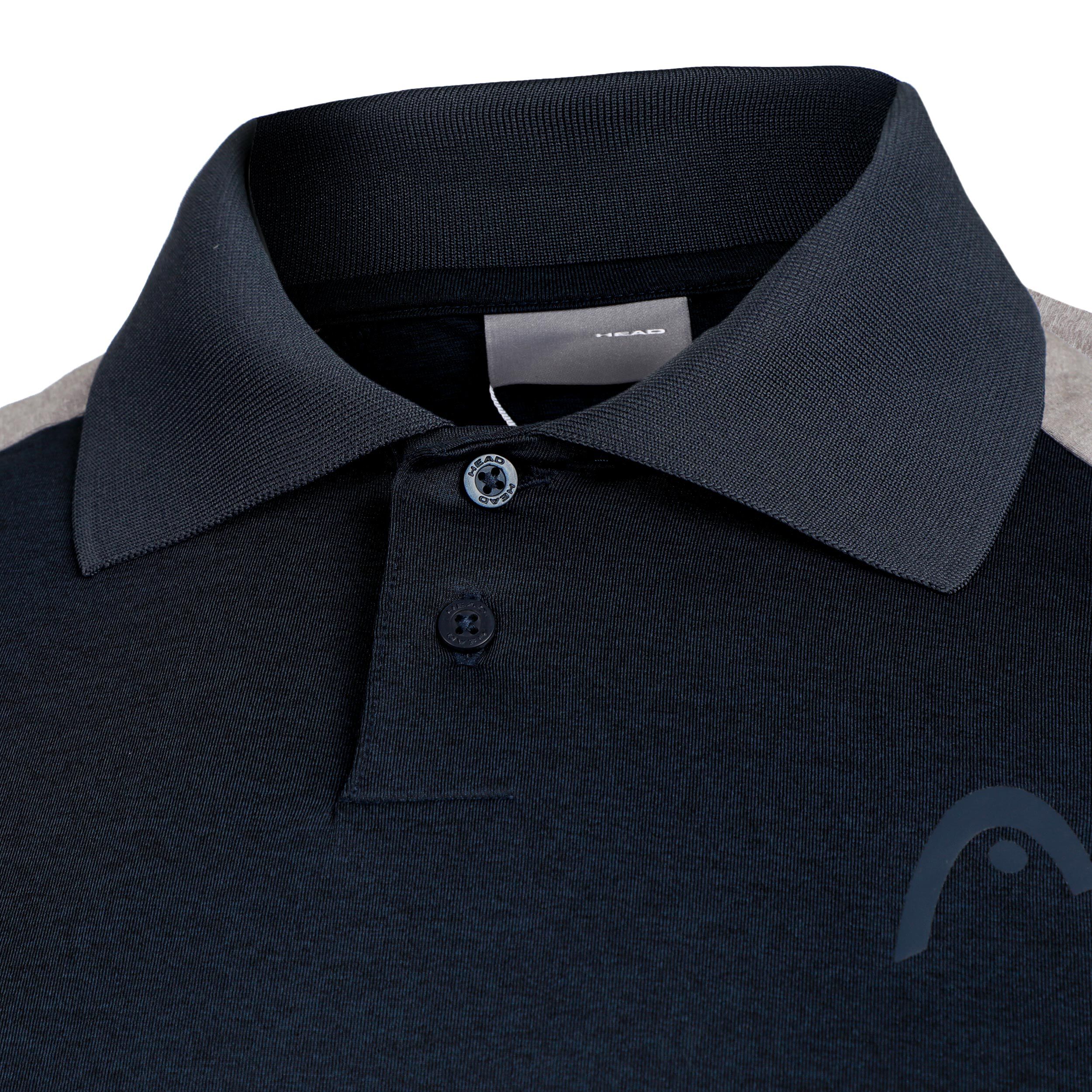 HEAD Play Tech Polo Hommes - Bleu Foncé , Gris