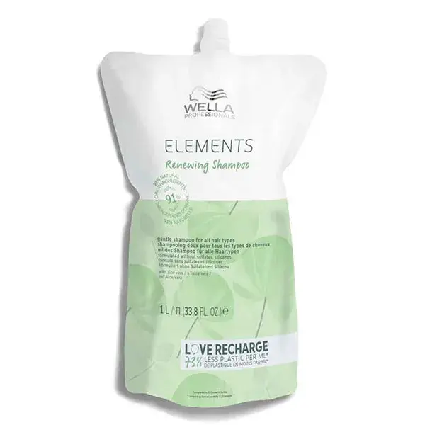 Wella Professionals Elements Recharge Shampoo Regenerador Sem Sulfato para Todos os Tipos de Cabelo 1L