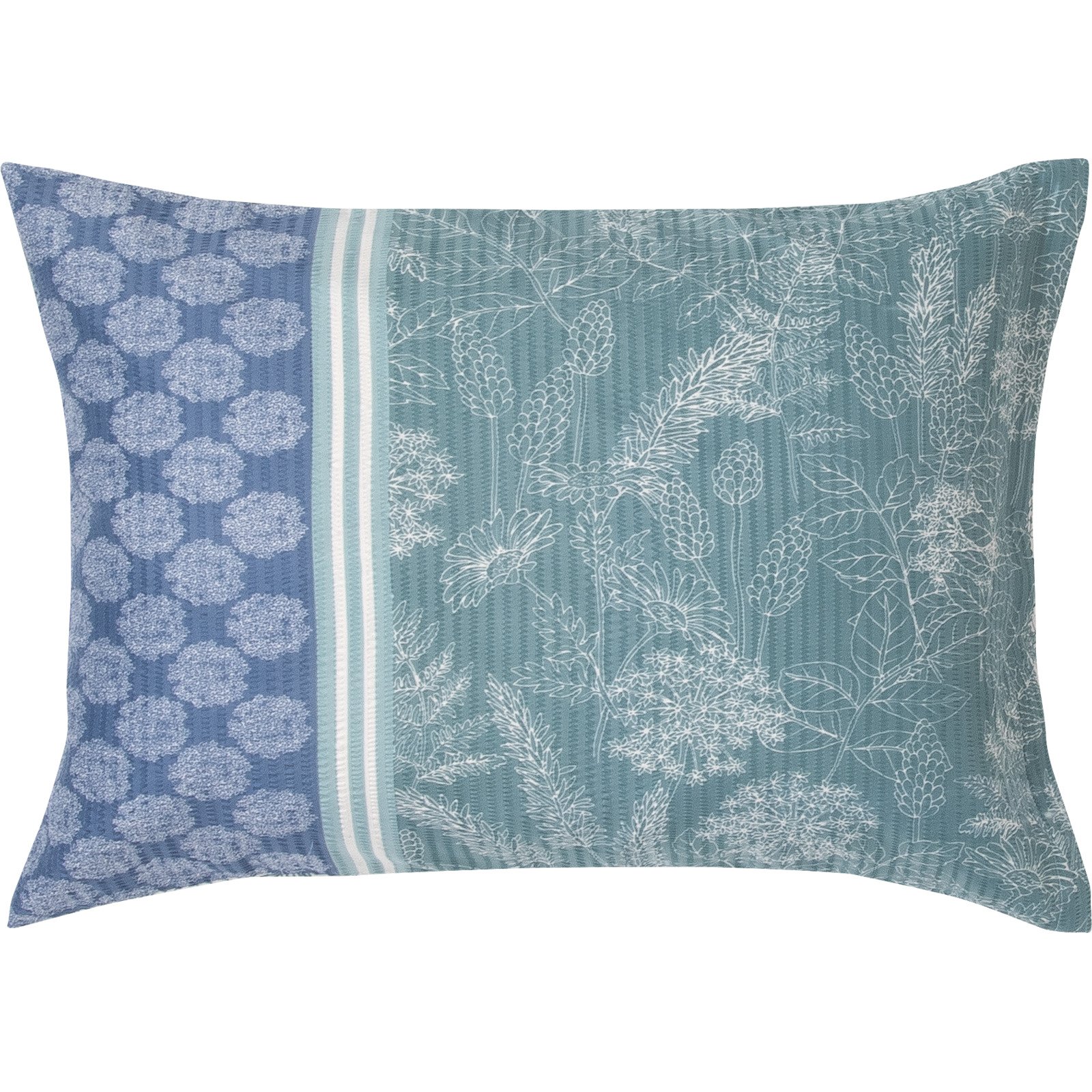 Bettwäsche Micro Seersucker mit Blumenmuster mint 200x210 2x65x65 Bettanzug Fra