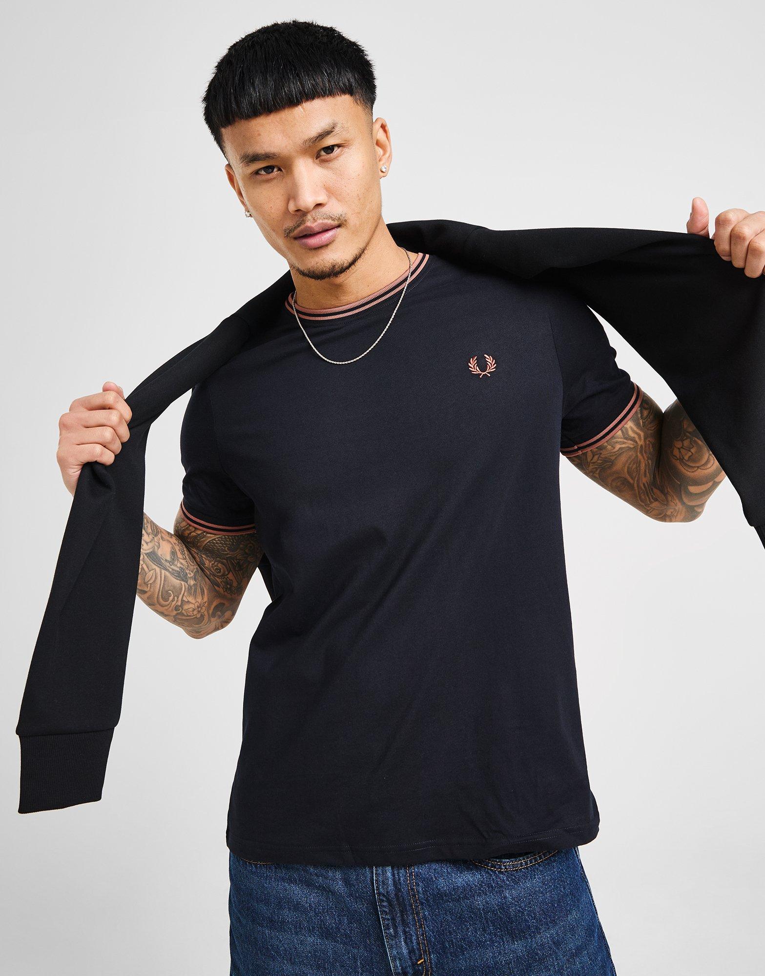Fred Perry T-Shirt à Manches Courtes Twin Tipped Ringer Homme