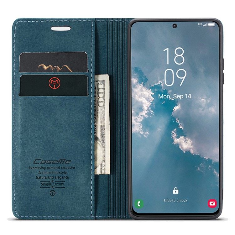 Samsung Galaxy S24  Plus Leder Tasche Flip Wallet Etui mit Kartenfächern - Blaugrün