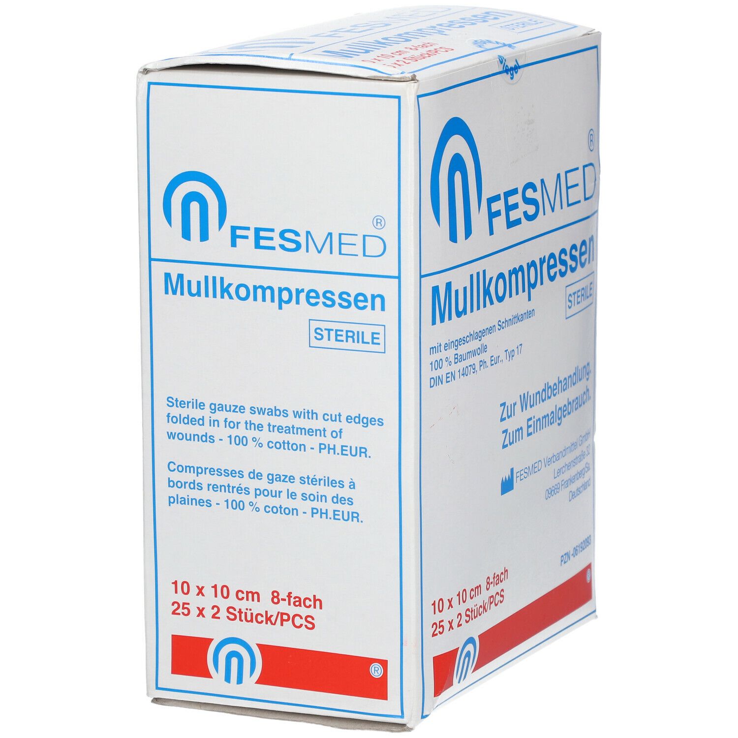 FESMED Mullkompressen 10 x 10 cm 8fach steril