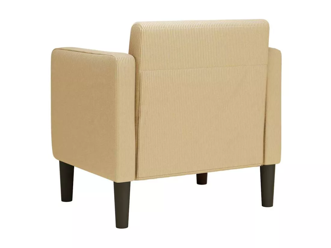 Canapé-chaise accoudoirs vert clair 54 cm tissu velours c?telé