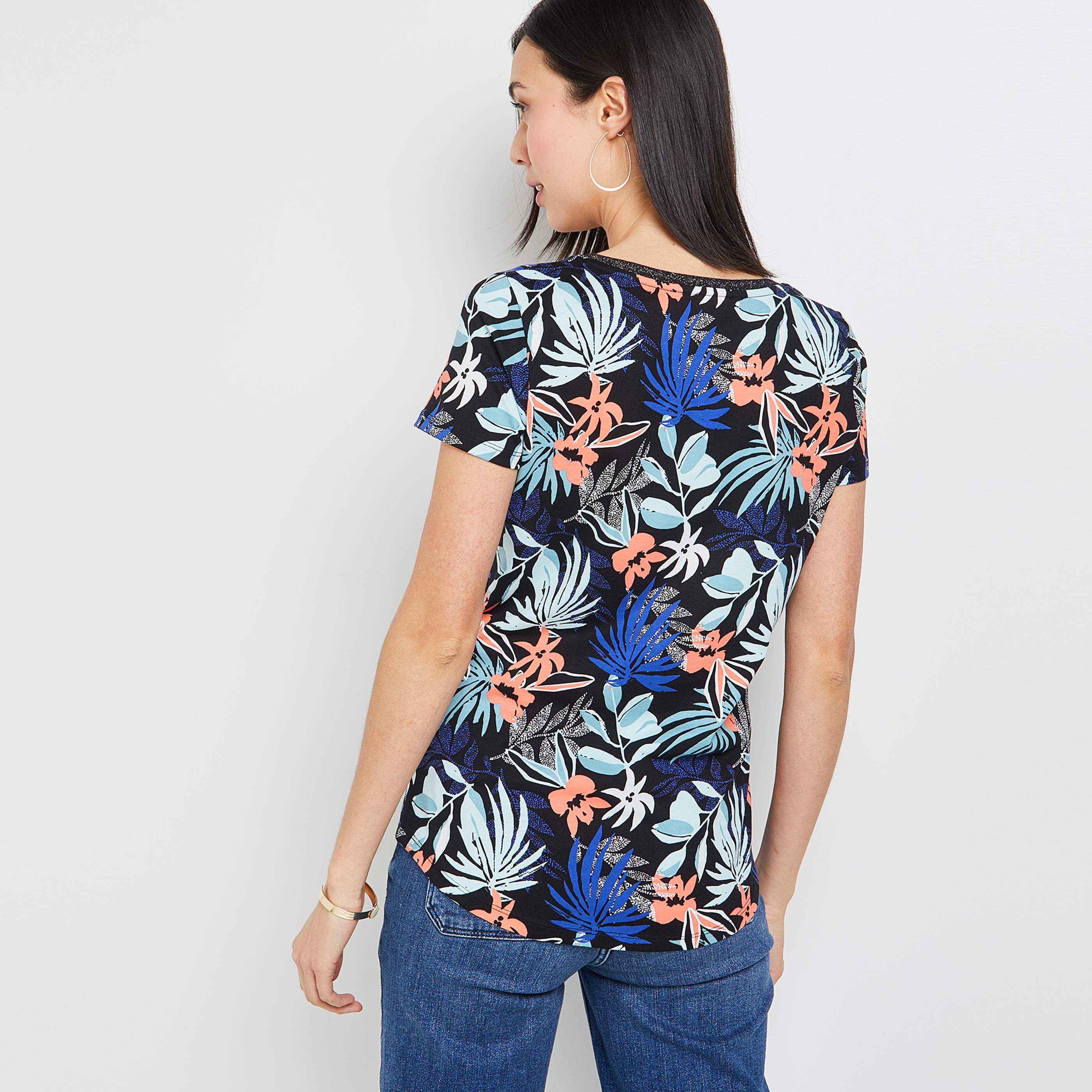 Tshirt imprimé femme - NOIR