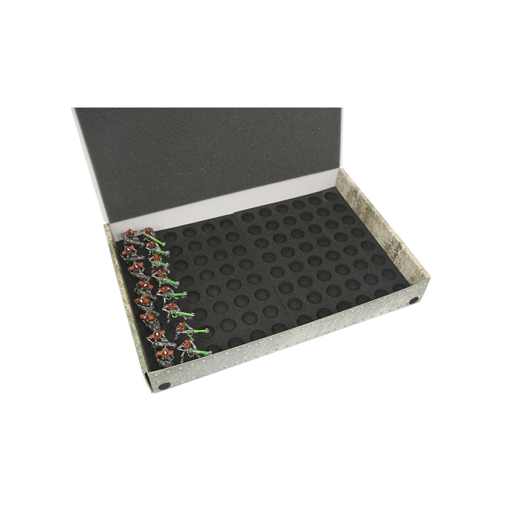 Rangement Safe & Sound - Mousse pour 48 Figurines Debout (Socles 25mm)