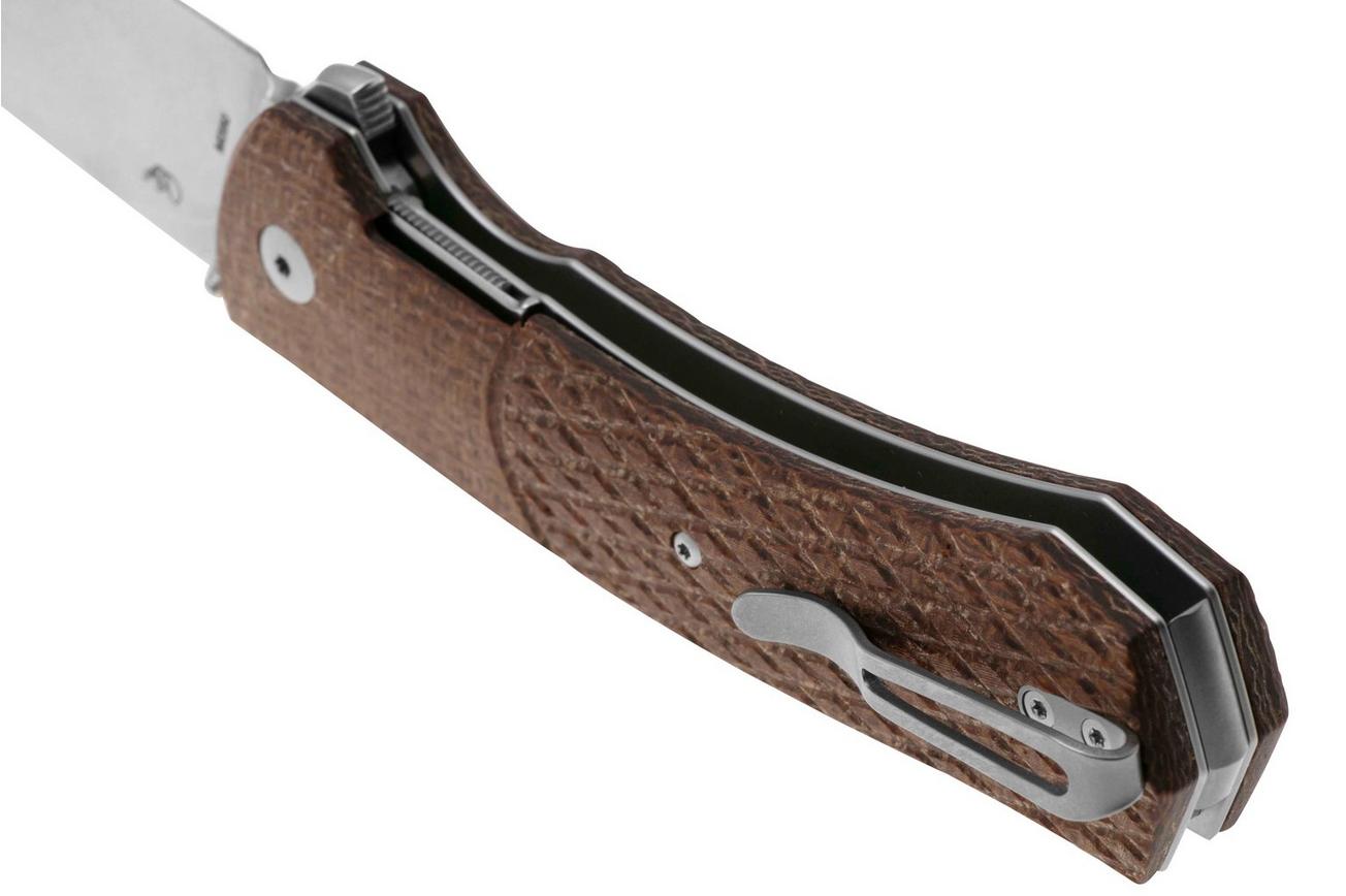 Viper Safe V6016IM3D Böhler M390, Brown Burlap Micarta zakmes, Fabrizio Silvestrelli design