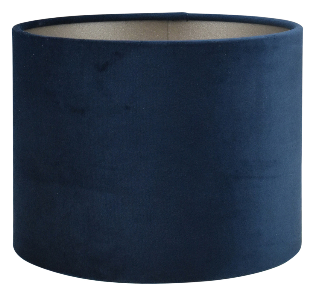 Lampenkap Alice blauw op taupe 20x20x15cm