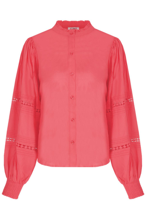 Fluresk roze dames blouse