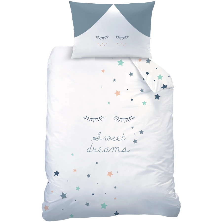 termana Bettwäsche Kinder-Bettwäsche, Biber, 40x60 + 100x135 cm Sweet Dreams Sterne