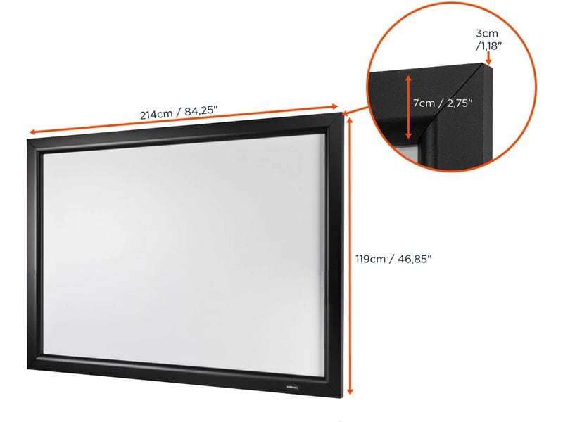Celexon Rahmenleinwand HomeCinema Frame 200x113cm 16:9 HomeCinema Frame 200 x 113 cm
