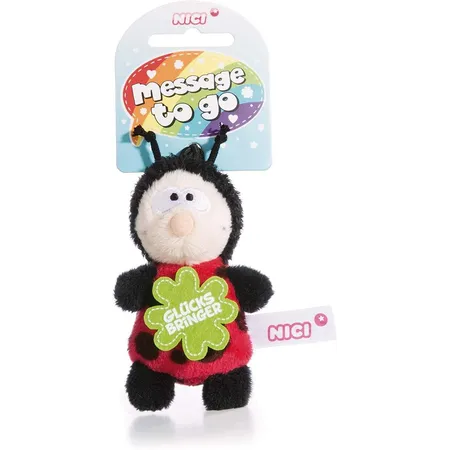 NICI Marienkäfer Plüsch Loop Glücksbringer 8 cm