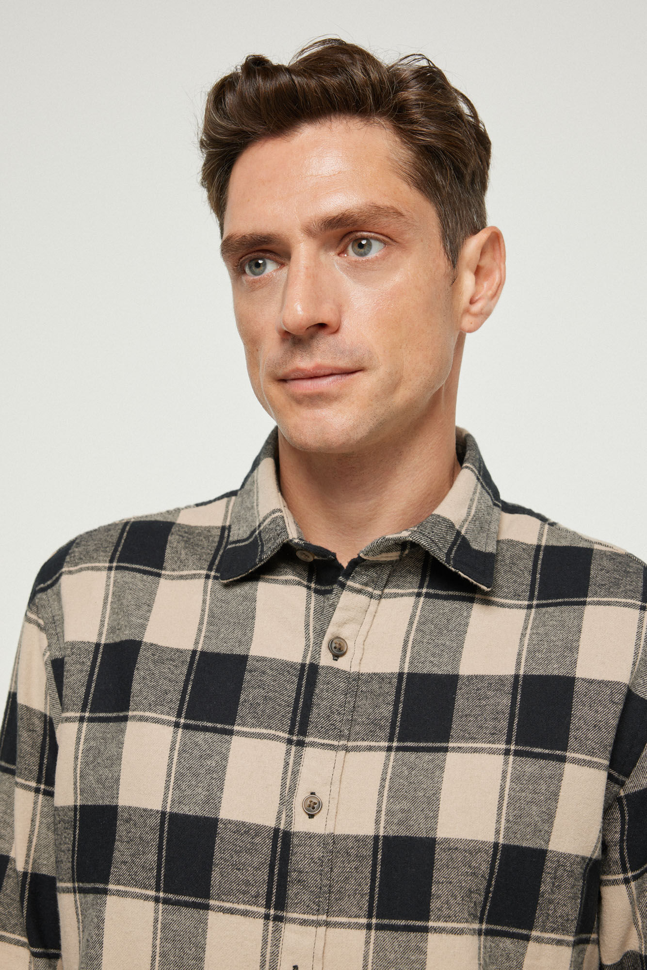 Camisa xadrez de sarja