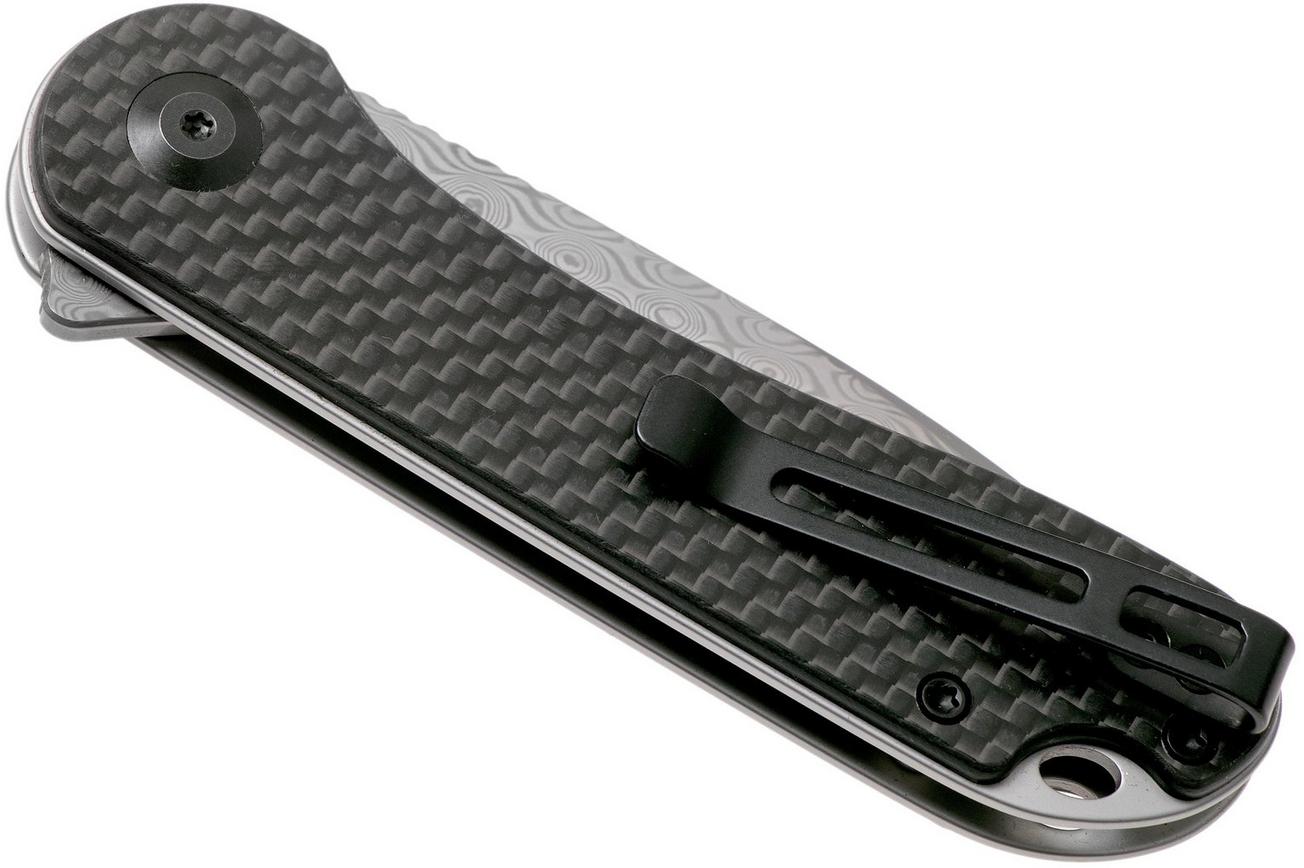 Civivi Elementum C907DS Damascus, Carbonfiber & Black G10 zakmes