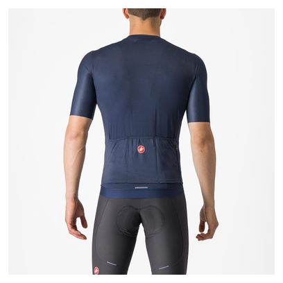 Maillot Manches Courtes Castelli Espresso Bleu