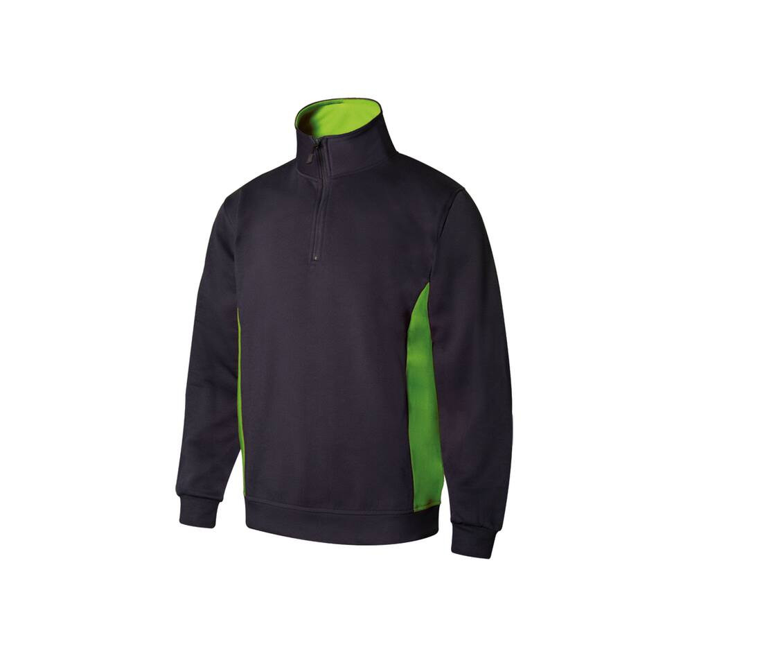 VELILLA V5704 - Sweat bicolore col zippé