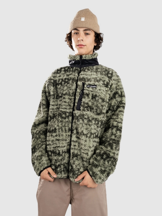 Columbia Winter Pass Printed Fleece II Zip Hoodie greenscape stip