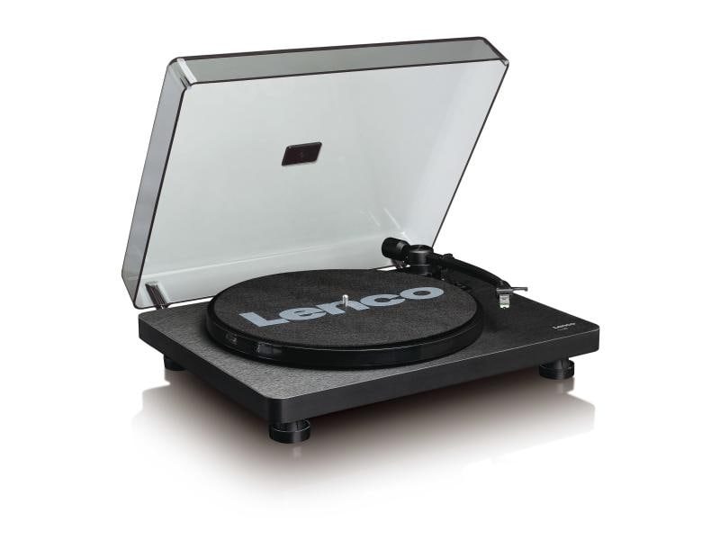 Lenco Plattenspieler L-30 Schwarz Plattenspieler mit integriertem Stereo-Vorverstärker