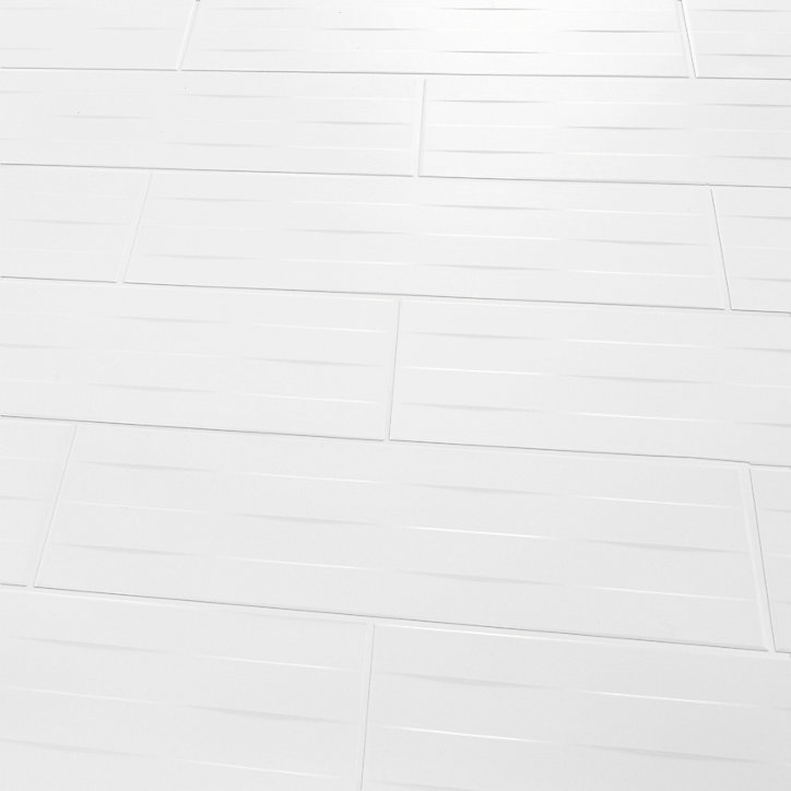 Carrelage mural blanc 20x60cm Plain décor 3D