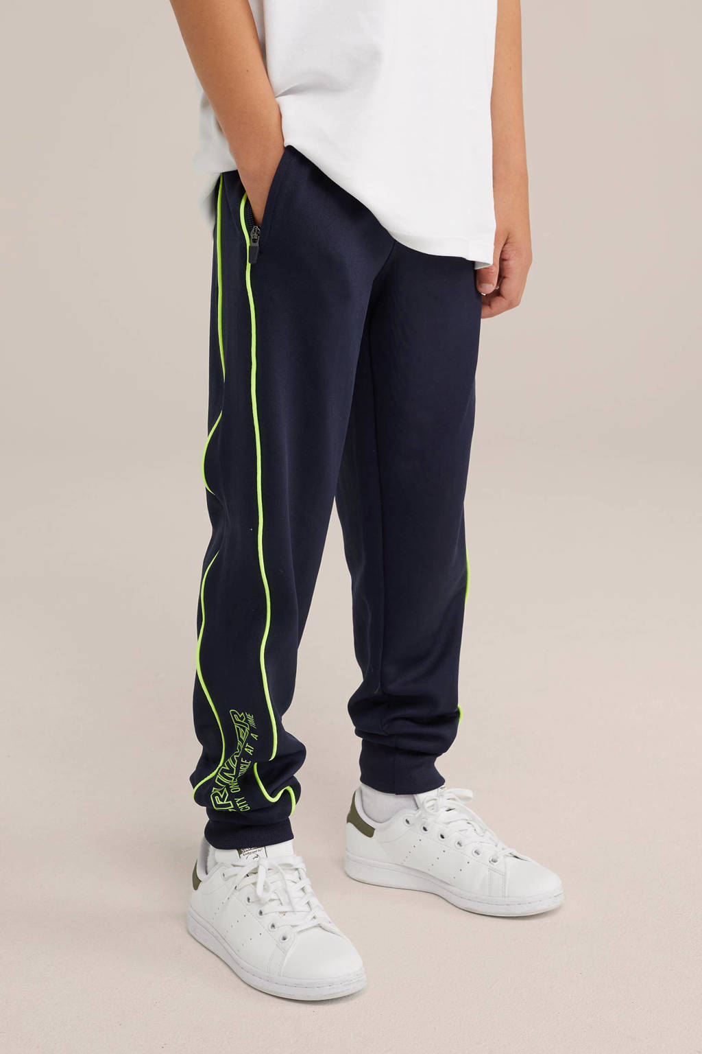 WE Fashion joggingbroek donkerblauw