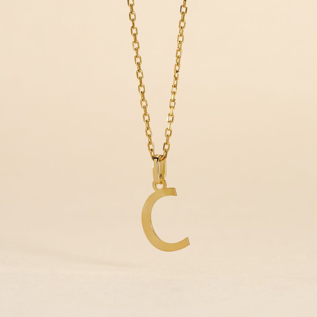 Pendentif Ionia Lettre Or Jaune
